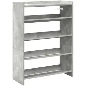 vidaXL Schoenenrek 60x25x81 cm bewerkt hout betongrijs