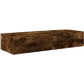 vidaXL Wandschap met lades 100x36x19cm bewerkt hout gerookt eikenkleur