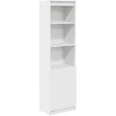 vidaXL - Highboard - 50x35x180 - cm - spaanplaat - wit