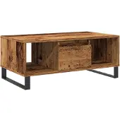 vidaXL Salontafel 90x50x36,5 cm bewerkt hout oud houtkleurig