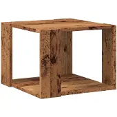 vidaXL Salontafel 40x40x30 cm bewerkt hout oud houtkleurig