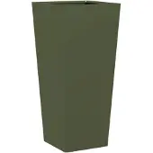 vidaXL Plantenbak 35x35x75 cm staal olijfgroen