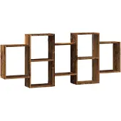 vidaXL Wandschap 159x18x65 cm bewerkt hout oud houtkleurig