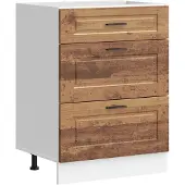 vidaXL Keukenonderkast Porto, met uitstraling van oud hout, gemaakt van houtvezel