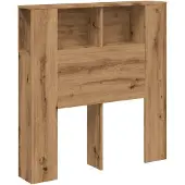 vidaXL Hoofdbordkast 100x18,5x102,5cm bewerkt hout artisanaal eikenkleur