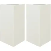 vidaXL Plantenbakken 2 st driehoek 50x43x75 cm staal wit