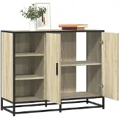 vidaXL Dressoir 92x35x76 cm bewerkt hout sonoma eikenkleurig