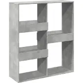 vidaXL Kamerscherm 100x33x115 cm bewerkt hout betongrijs