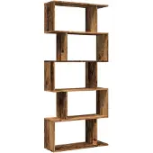 vidaXL Kamerscherm / boekenkast 5-laags 70x24x161 cm hout oud hout