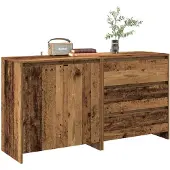 vidaXL 2-delige Dressoirs bewerkt hout oud houtkleurig