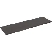 vidaXL Tafelblad 200x60x(2-4)cm behandeld eikenhout donkerbruin