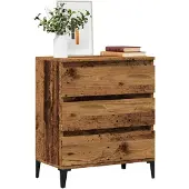 vidaXL Dressoir 60x35x70 cm bewerkt hout oud houtkleurig