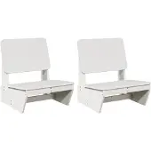 vidaXL Tuinstoelen, 2 stuks, wit, 60x64x70,5 cm, massief grenenhout