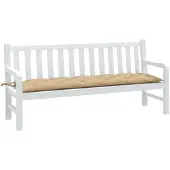 vidaXL Tuinbankkussen 180x50x7 cm stof gemêleerd beige