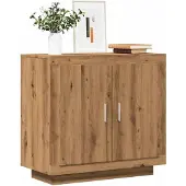 vidaXL Dressoir 80x40x75 cm bewerkt hout artisanaal eikenkleur