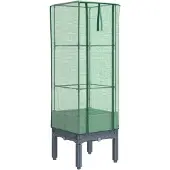 vidaXL Plantenbak verhoogd met kashoes 40x40x140 cm rattanlook