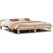 vidaXL Bedframe zonder matras massief grenenhout 200x200 cm