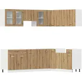 vidaXL 11-delige Keukenkastenset Lyon bewerkt hout artisanaal eiken