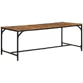 vidaXL Eettafel 200x100x75 cm massief hout ruw mangohout