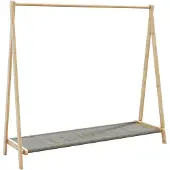 vidaXL Kledingrek met schappen 106x34x102 cm bamboe