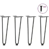 vidaXL Haarnadelpoten voor Salontafel 4 st 42 cm antracietkleurig