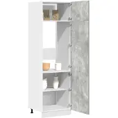 vidaXL Ombouwkast voor koelkast Lyon 60x57x207 cm bewerkt hout betongrijs