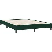 vidaXL Bedframe zonder matras 160x220 cm fluweel donkergroen