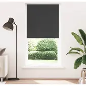 vidaXL Rolgordijn verduisterend 110x210 cm stofbreedte 105,7 cm zwart