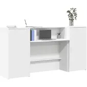vidaXL Ontvangstbalie, wit, 200x50x103,5 cm, houtvezel