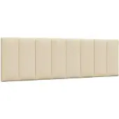 vidaXL Hoofdbordkussen "Hanko" 160 cm stof crèmekleurig