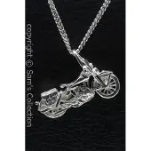 MOOYE ® - Collectie Zilveren Harley Liberator motor ketting hanger
