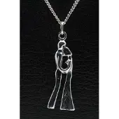 MOOYE ® - Collectie Zilveren Danspaar Art Deco ketting hanger