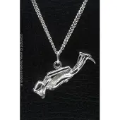 MOOYE ® - Collectie Zilveren Duiker Cousteau ketting hanger