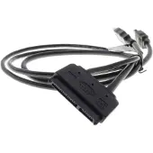 Akasa HDD/ SSD Adapter [1x SATA-combi-bus 15+7-polig - 1x USB-A 2.0 stekker, eSATA-stekker 7-polig] 0.40 m