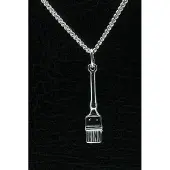 MOOYE ® - Collectie Zilveren Kwast ketting hanger - middel