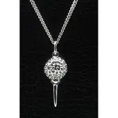 MOOYE ® - Collectie Zilveren Golfbal op tee ketting hanger