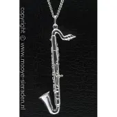 MOOYE ® - Collectie Zilveren Saxofoon groot ketting hanger