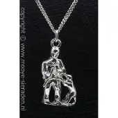MOOYE ® - Collectie Zilveren Hondentrainer pakwerker ketting hanger