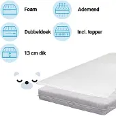 ZZZOO Matras Kleuterbed + Topper 80x160 Airgosafe Beer