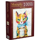 Magnolia legpuzzel Colorful Cat 1000 stukjes multicolor puzzel.