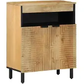 vidaXL Dressoir 60x33x75 cm massief mangohout bruin