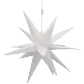 Kaemingk Lumineo LED-ster met 6 LED's, warm wit licht, voor buiten gebruik, 60 cm, wit