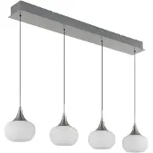 Globo Design hanglamp Lui 4-lichts nikkel