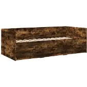 vidaXL Slaapbank met lades zonder matras 75x190 cm gerookt eikenkleur