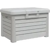 vidaXL Buitenopslagbox voor kussens, grijs, 73x50,5x46,5 cm, polypropyleen