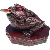 Phoenix Minibeeldje Feng Shui kikker rood - 6 cm - S