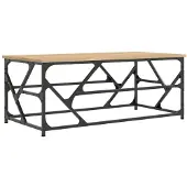 vidaXL Salontafel 100x50x40 cm bewerkt hout sonoma eikenkleurig