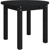 vidaXL Salontafel Ø 55x45 cm massief grenenhout zwart