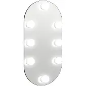 vidaXL Spiegel met LED-verlichting 40x20 cm glas ovaal