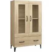 vidaXL Hoge kast 70x31x115 cm bewerkt hout sonoma eikenkleurig